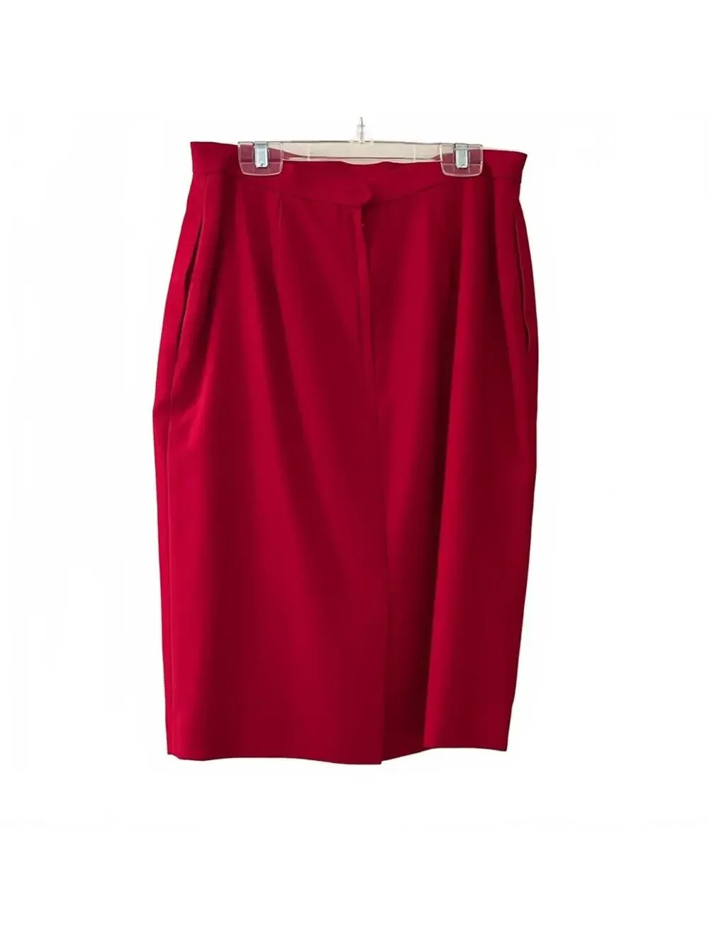 Vintage Morgan Taylor Red 2-Piece Skirt Suit – Double Breasted Power Suit